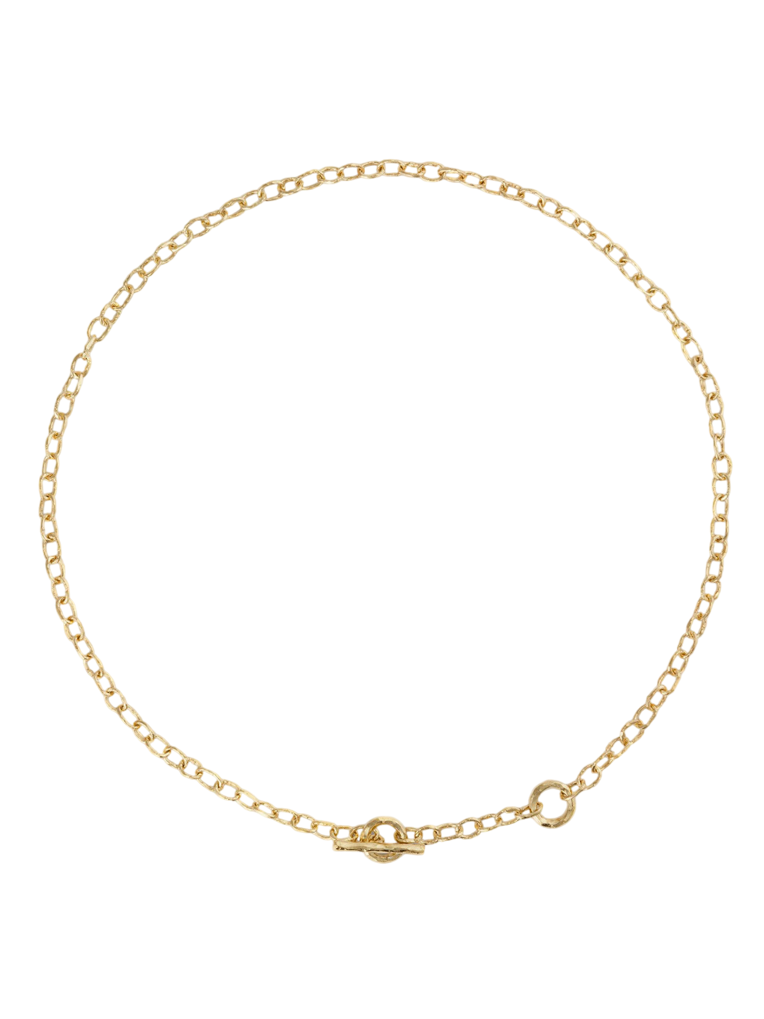 T - chain mini - necklace in 18k yellow gold, 39-42 cm.